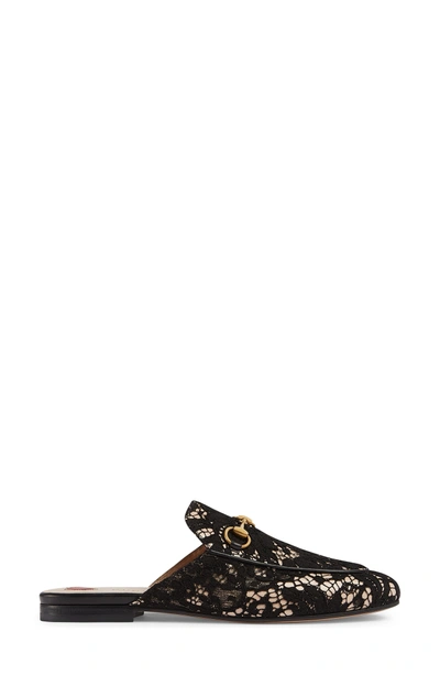 Shop Gucci Lace Princetown Loafer Mule In Black Lace