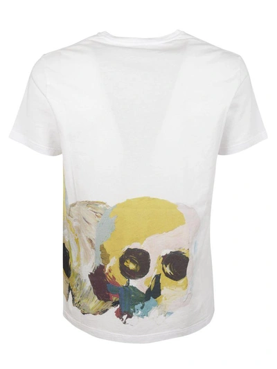 Shop Alexander Mcqueen Engin Skull T-shirt In White Mix