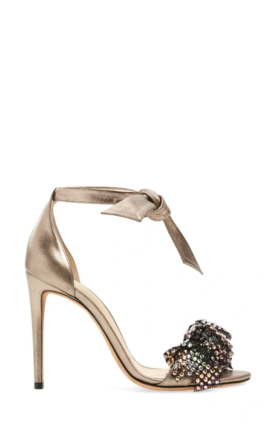 Shop Alexandre Birman Clarita Show Embellished Ankle Tie Sandal In Luna/ Black