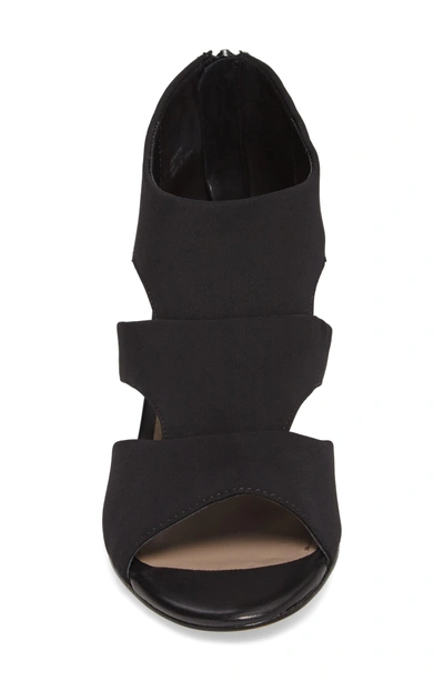 Shop Donald J Pliner Jenkin Wedge Sandal In Black/ Black Fabric