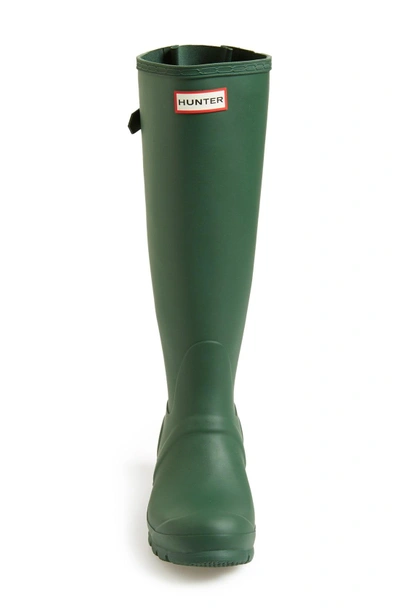 Shop Hunter Original Tall Adjustable Back Waterproof Rain Boot In  Green
