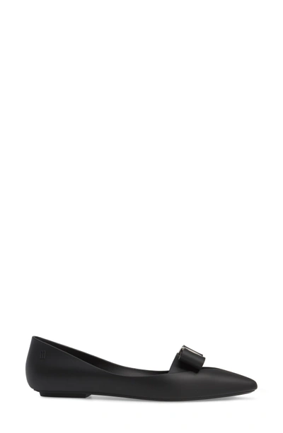 Shop Melissa Maisie Ii Bow Pointy Toe Flat In Black
