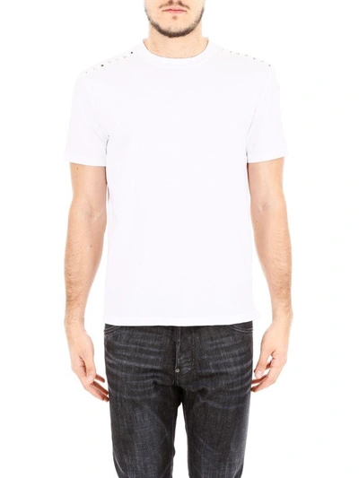 Shop Valentino Rockstud Untitled T-shirt In Biancobianco