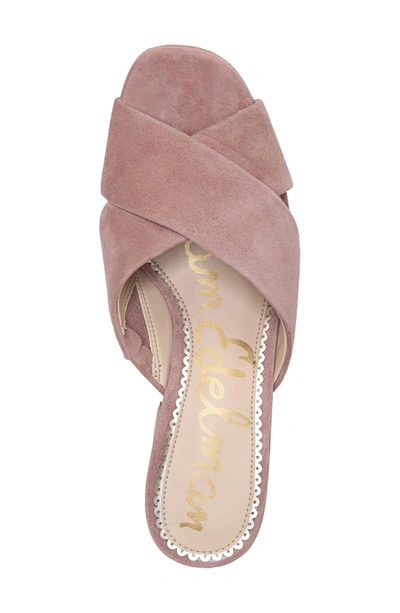 Shop Sam Edelman Jayne Sandal In Dusty Rose Suede