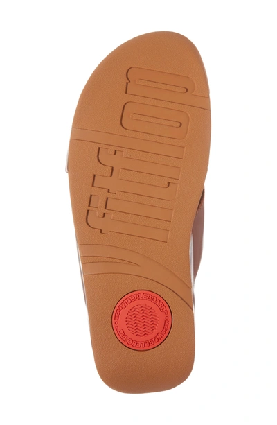 Shop Fitflop Lulu Cross Slide Sandal In Cognac