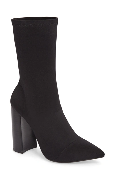 Shop Tony Bianco Diddy Velvet Bootie In Black Lycra