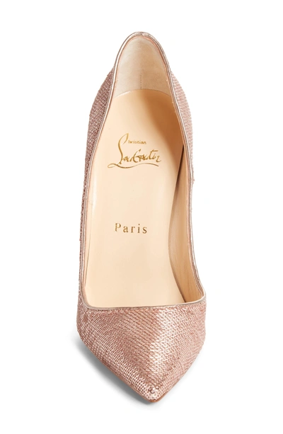 Shop Christian Louboutin So Kate Sequin Pointy Toe Pump In Nude