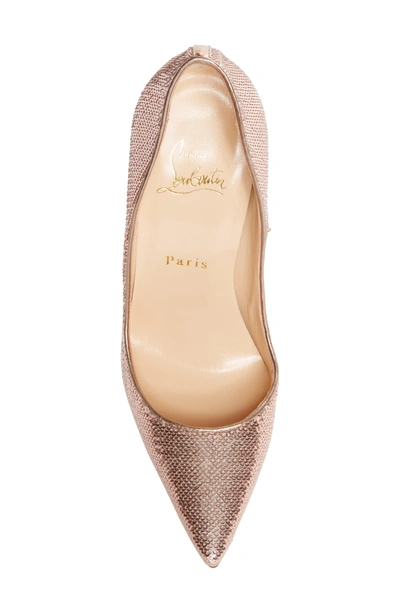 Shop Christian Louboutin So Kate Sequin Pointy Toe Pump In Nude