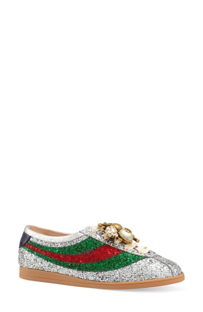 Shop Gucci Falacer Glitter Sneaker In Glitter Multi