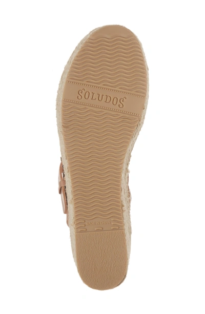 Shop Soludos Platform Wedge Sandal In Dove Grey Leather