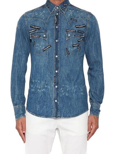 Shop Dolce & Gabbana Shirt In Blue