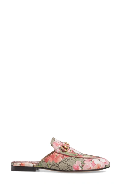 Shop Gucci Princetown Loafer Mule In Beige/ Floral Print