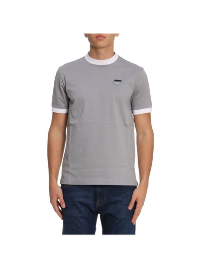 Shop Prada T-shirt T-shirt Men  In Grey