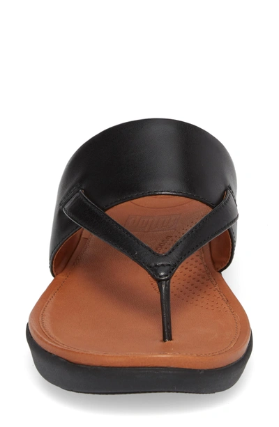 Shop Fitflop Delta Sandal In Black Leather