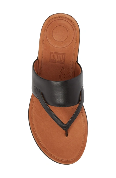 Shop Fitflop Delta Sandal In Black Leather