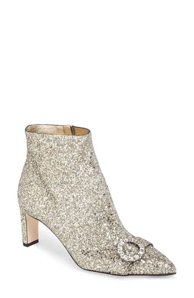 Shop Jimmy Choo Hanover Bootie In Chai/ Crystal