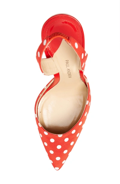 Shop Paul Andrew Polka Dot Passion Slingback Pump In Hibiscus