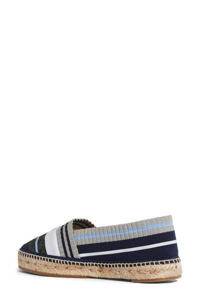 Shop Fendi Rockoko Logo Sock Espadrille In Grey