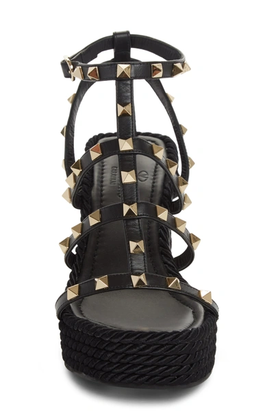 Shop Valentino Torchon Espadrille Wedge In Black