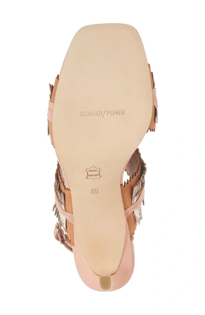 Shop Donald Pliner Kit Fringe Sandal In Rose Leather
