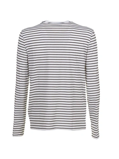 Shop Neil Barrett Striped Sweatshirt In Bianco Nero