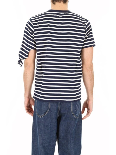 Shop Jw Anderson Knot T-shirt In Navybianco