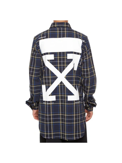Shop Off-white Check Shirt In Blue