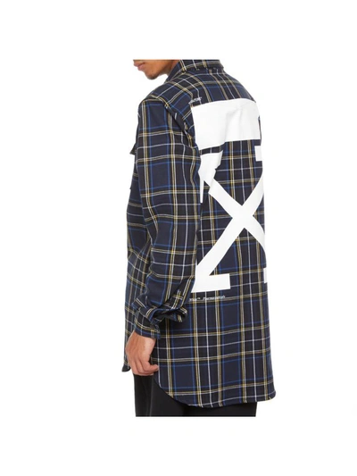 Shop Off-white Check Shirt In Blue
