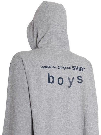 Shop Comme Des Garçons Shirt Hooded Sweatshirt In Grigio