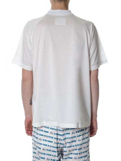 Shop Sacai White Cotton T-shirt With Reglan Sleeves