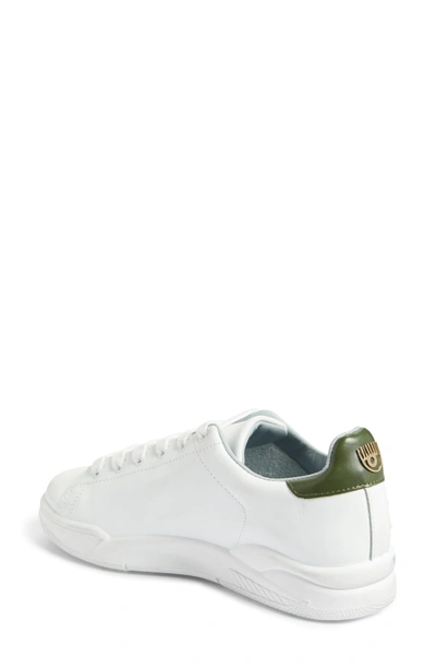 Shop Chiara Ferragni Stars Roger Glitter Sneaker In White/ Silver
