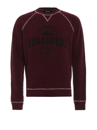 Shop Dsquared2 The Caten Peak Sweatshirt In Dark Red