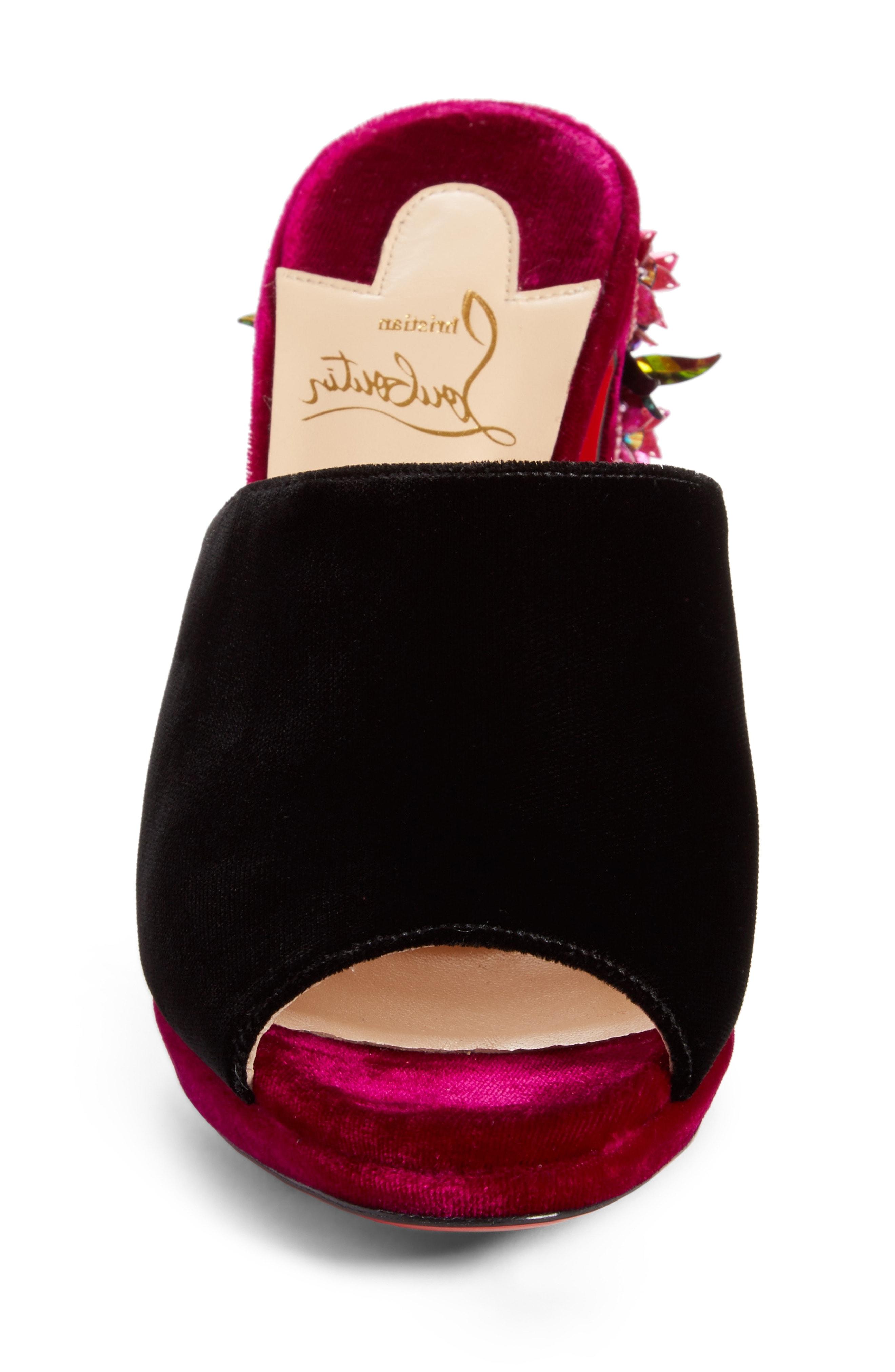 christian louboutin nicol is back red sole slide sandals