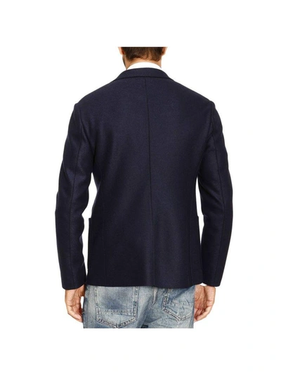 Shop Giorgio Armani Blazer Blazer Men  In Blue