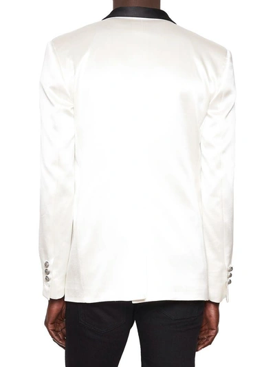 Shop Balmain Jacket In Black&white 