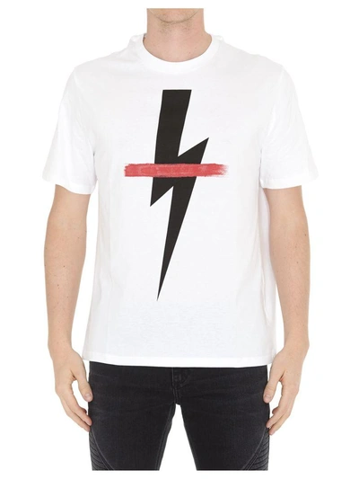 Shop Neil Barrett Printed T-shirt In White