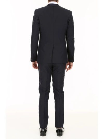 Shop Dolce & Gabbana Three-piece Tuxedo In Blu (blue)