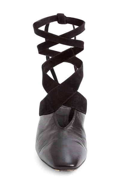 Shop Jw Anderson Cylinder Heel Ballet Mule In Black
