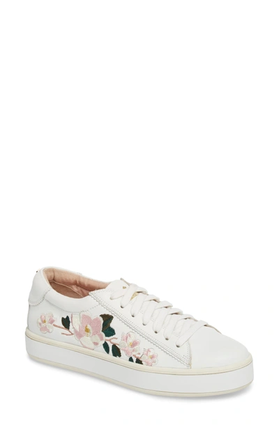 Shop Kate Spade Amber Embroidered Sneaker In White