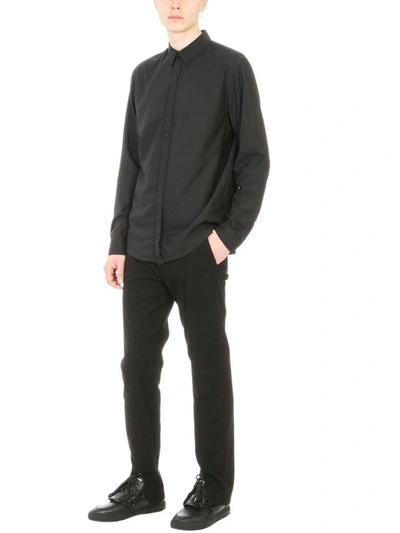 Shop Helmut Lang Detached Black Cotton Shirt