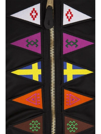 Shop Marcelo Burlon County Of Milan Jacket In Nero Multicolor