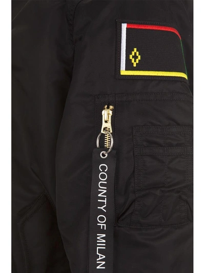 Shop Marcelo Burlon County Of Milan Jacket In Nero Multicolor