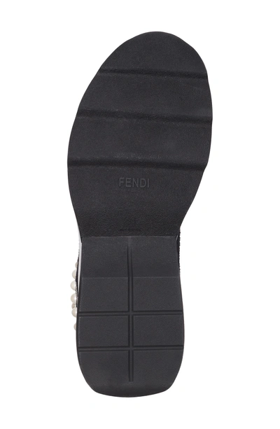Shop Fendi Rockoko Pearland Embellished Sock Sneaker In Black