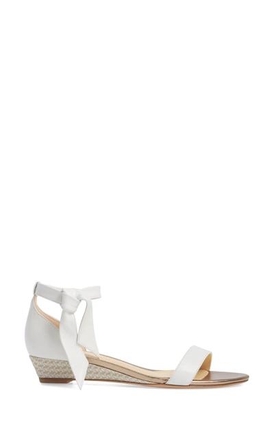 Shop Alexandre Birman Clarita Wedge Sandal In White/ Natural