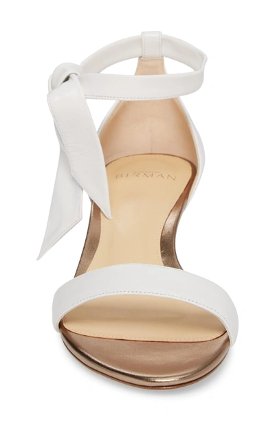 Shop Alexandre Birman Clarita Wedge Sandal In White/ Natural