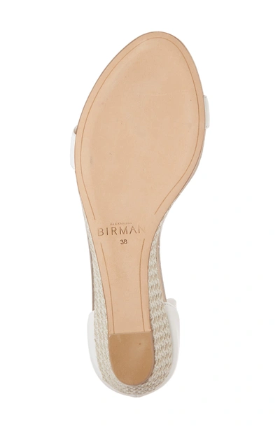 Shop Alexandre Birman Clarita Wedge Sandal In White/ Natural