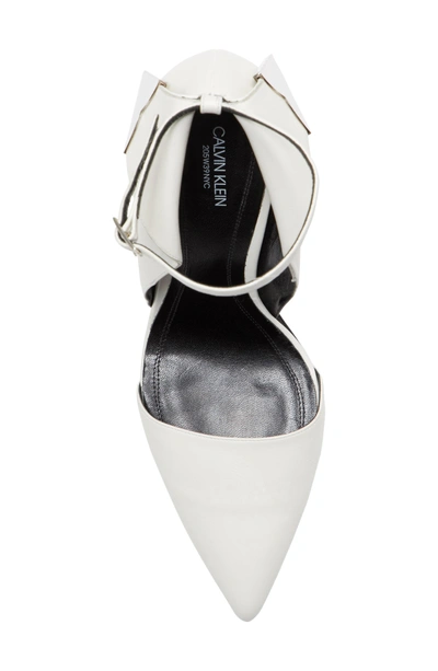 Shop Calvin Klein 205w39nyc Kadence Ankle Strap Pump In White