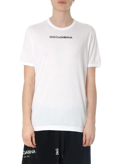 Shop Dolce & Gabbana White Jersey Cotton T-shirt