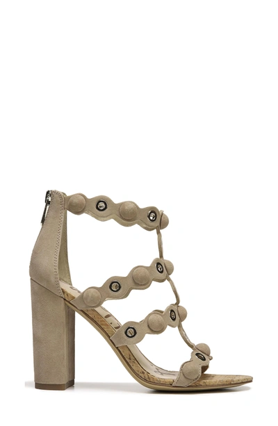 Shop Sam Edelman Yuli Grommet Sandal In Oatmeal Leather