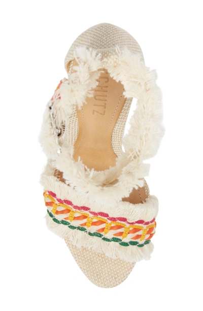 Shop Schutz Zoola Block Heel Sandal In White Multi Print
